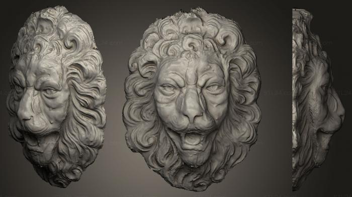 Маски и морды животных (Венецианская львиная голова, MSKJ_0090) 3D модель для ЧПУ станка